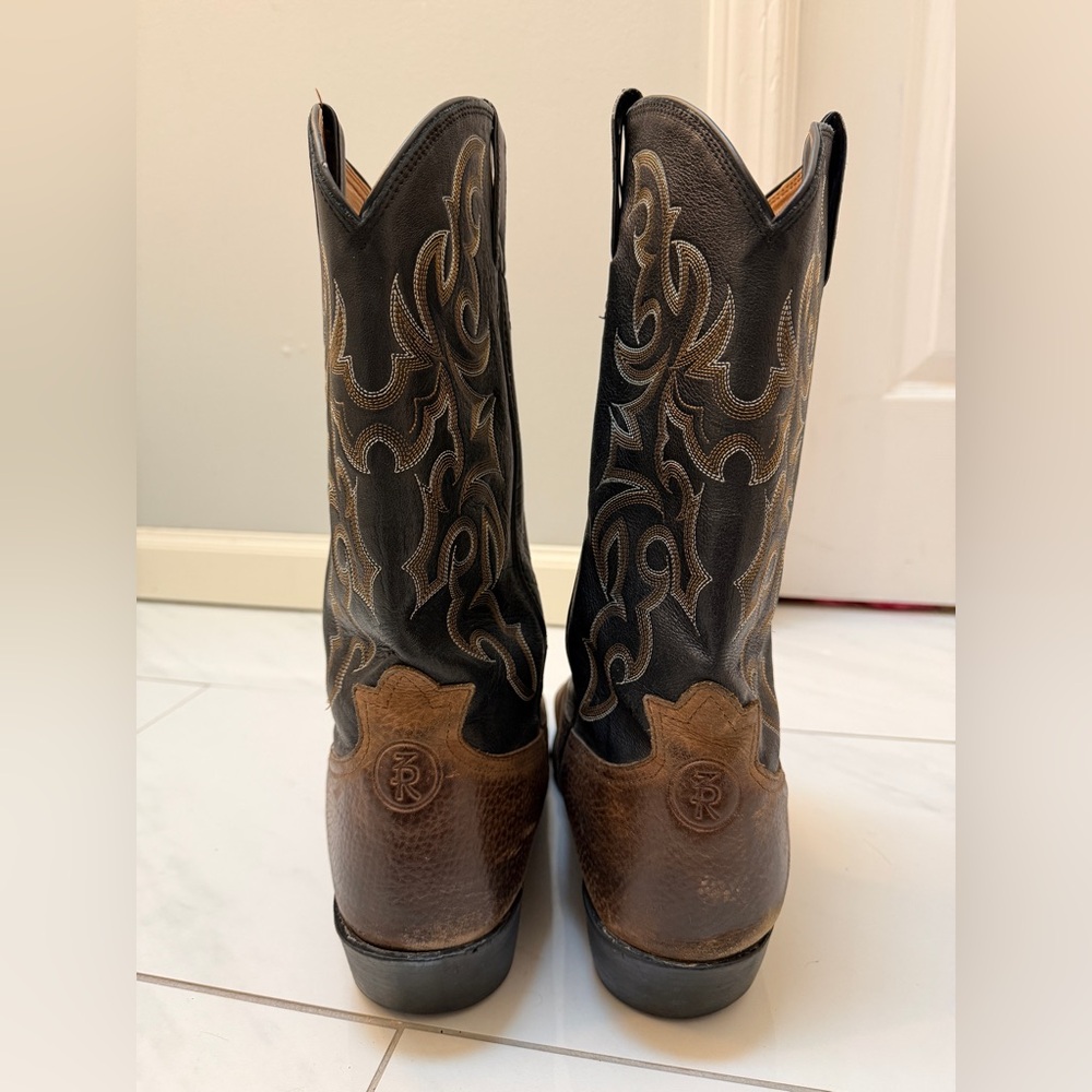 Tony Lama Dark Brown and Black Western Boots RR4001 Men’s Size 13D - Picture 5 of 11
